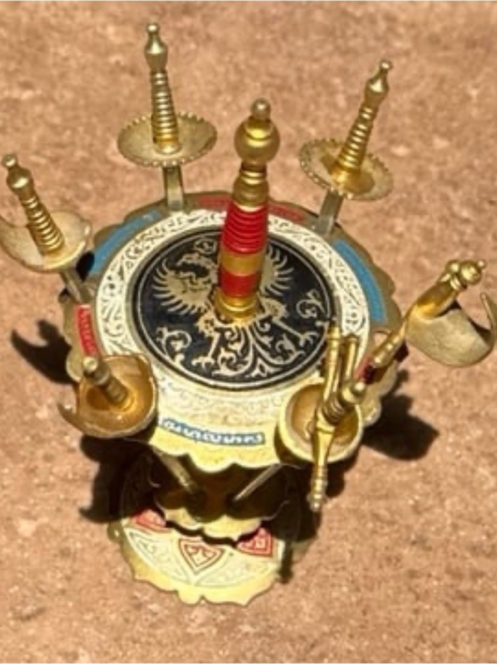 Vintage Brass "Sword" Cocktail Pick Set